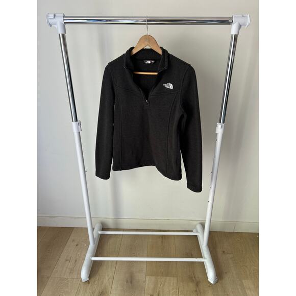 The North Face Quarter Zip Women's Charcoal Gray Sweater Size Small - Picture 1 of 4